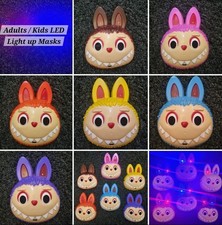 The Monsters Halloween LED LIGHT UP MASK KIDS ADULTS Costume Party & PUMP HAT 