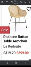 La Redoute Disthern Rattan Table Armchair Rrp £399.99