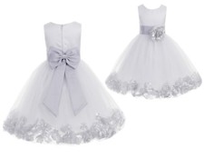 Wedding Flower Girl Dress Birthday Girl Dresses Gradation Pageant Rose Petals
