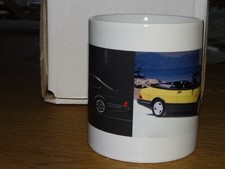 SAAB 900 classic t16s aero spg MUG DRINKING  YELLOW CONVERTIBLE BLACK T16