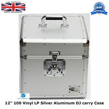 1 X NEO Aluminium Silver DJ Flight Case to Store 100 Vinyl LP 12" Records STRONG
