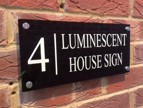 Luminous modern house sign - house,