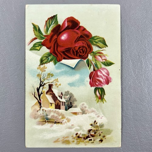 Victorian trade card winter - card,