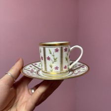 Ancienne Manufacture ROYALE Limoges "Roseraie" Tasse + Coupelle