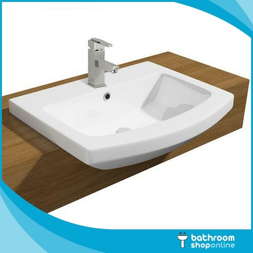Semi recessed ceramic basin - semi-recessed,