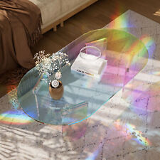 Acrylic Coffee Table Iridescent End Table Clear Side Table Living Room Office