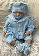 hand knitted baby sailor