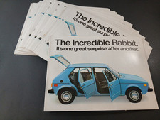 LOT OF 20 1978 VW Volkswagen Rabbit (Golf) 16-page Car Sales Brochure Catalogs