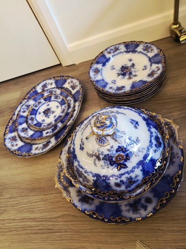 Antique vintage blue viola - antique,