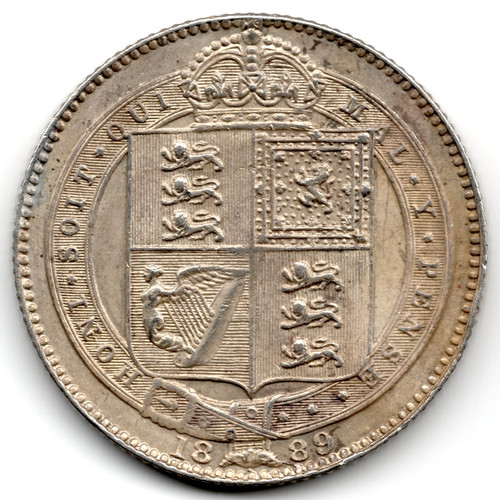 1889 shilling coin - 1889,