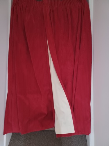 Pair red cotton velvet - of,
