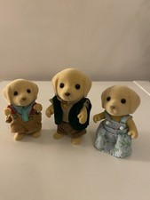 SYLVANIAN FAMILIES YELLOW LABRADOR FAMILY TRIO COMPLETE & DRESSED - L@@K  £7.00