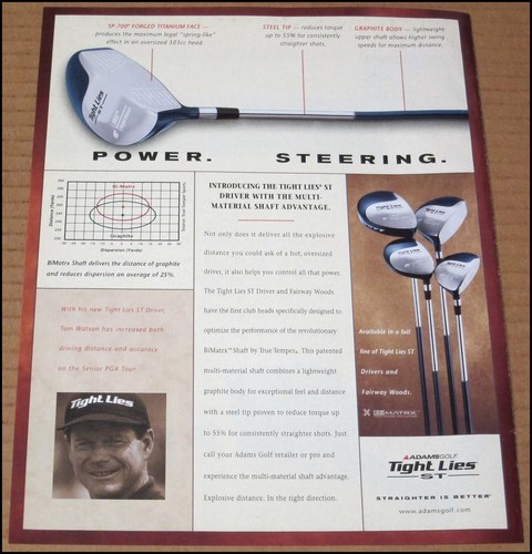2001 tom watson - adams, golf