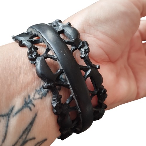 Hand carved african ebony wood - african,