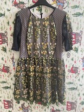Millie Mackintosh - Floral Lace Dress - Size 12 - Black/Yellow