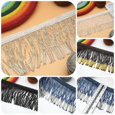 4 inch wide 1 Yrd Beaded Fringe Bridal Saree Tassel Sewon Trim Curtain Edge Lace
