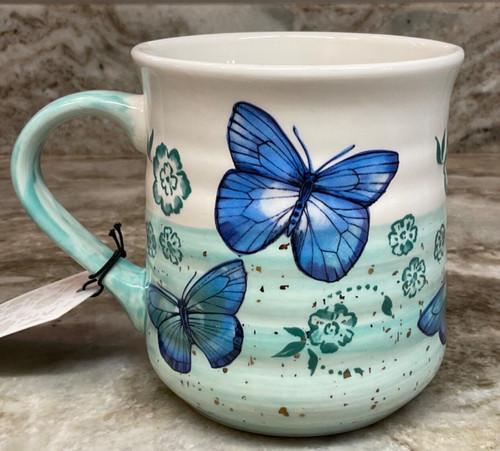 Large coffee mug butterflies - coffee,