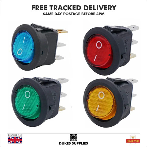Pin rocker switch coloured - switch,