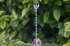 Vintage Solid Silver Spoon 13g Thistle Plant Souvenir Scottish Scotland Gift