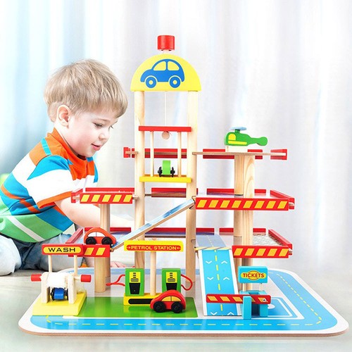 Wooden storey garage - storey, kid