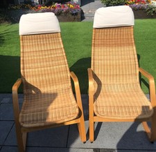 Vintage Retro Rattan Cantilever Lounge Arm Chair