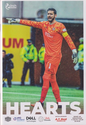 Football programme hearts - programme,