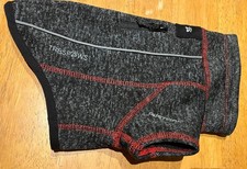 TRESPAWS Boomer Grey/Red fleece dog jacket.27cm.Reflective, Water/Windproof,NEW