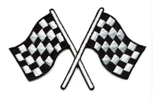 Chequered flag patch - chequered,