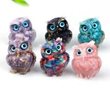 Crystal Owl Figure - Geode
