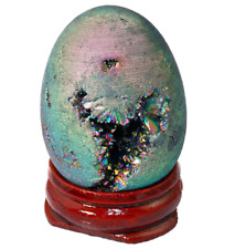 Rainbow Druzy Agate Geode Egg