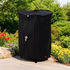 500L Large Collapsible Garden Rainwater Collector Water Butt Barrel Tap & Hose