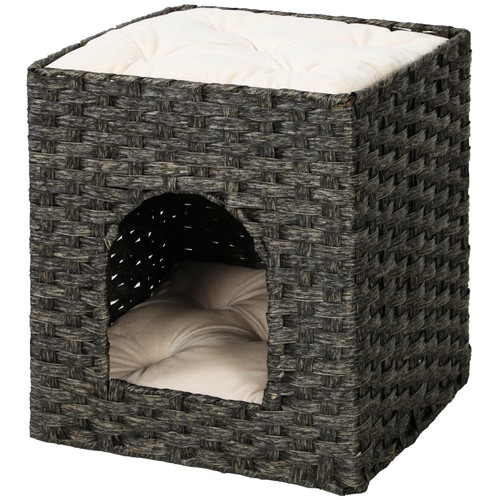 Pawhut tier wicker cat - wicker,