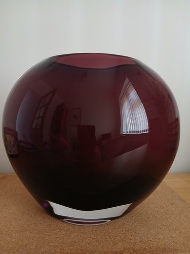Large dark red - , vase
