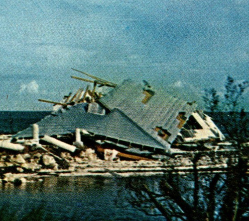 1960 hurricane donna postcard - 1960,