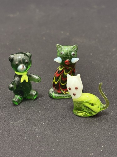 Murano miniature glass green - murano,