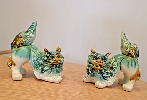 Majolica vintage foo temple - majolica,