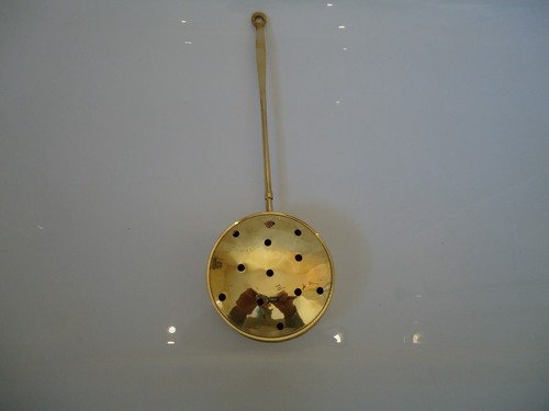 Brass chestnut roasting pan - chestnut,