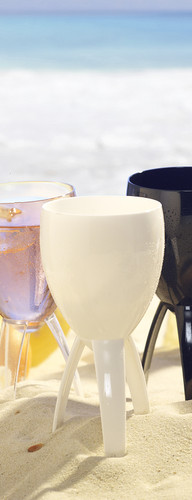 Beach wine glasses - beach, white