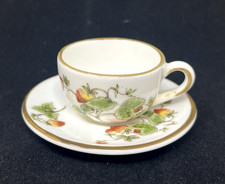 Coalport Miniature Strawberry Tea Cup & Saucer Set #L1