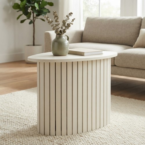 Modern cream nightstand - nightstand,