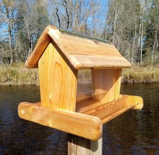 Large cedar wood post mount