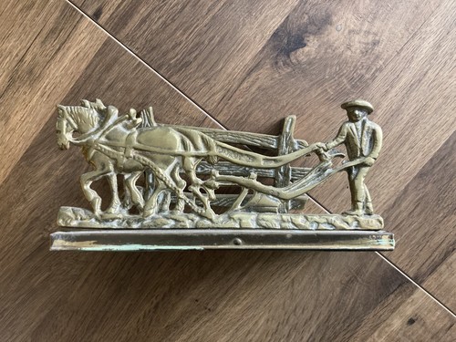 Vintage brass letter - brass, rack