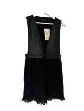 Zara faux leather & frill