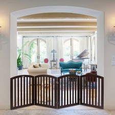 Large Baby Safety Fence Dog Gate Wooden Pet Cat PlayPen Barrier Secure Portable