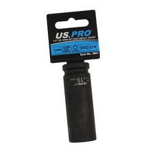 US PRO 1/2" Dr 19mm Deep Impact Socket Metric 6 point  3861