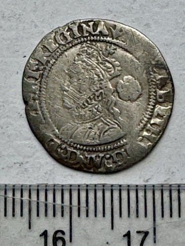 1564 elizabeth 1st hammered - elizabeth,