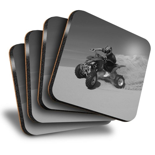 Set square coasters bw - of,