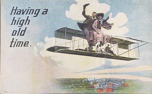 Antique aviation postcard - aviation,