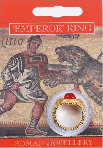 Roman emperor gold gem - roman, ring