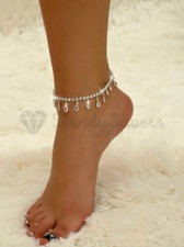 Teardrop Crystal Dangle Ankle
